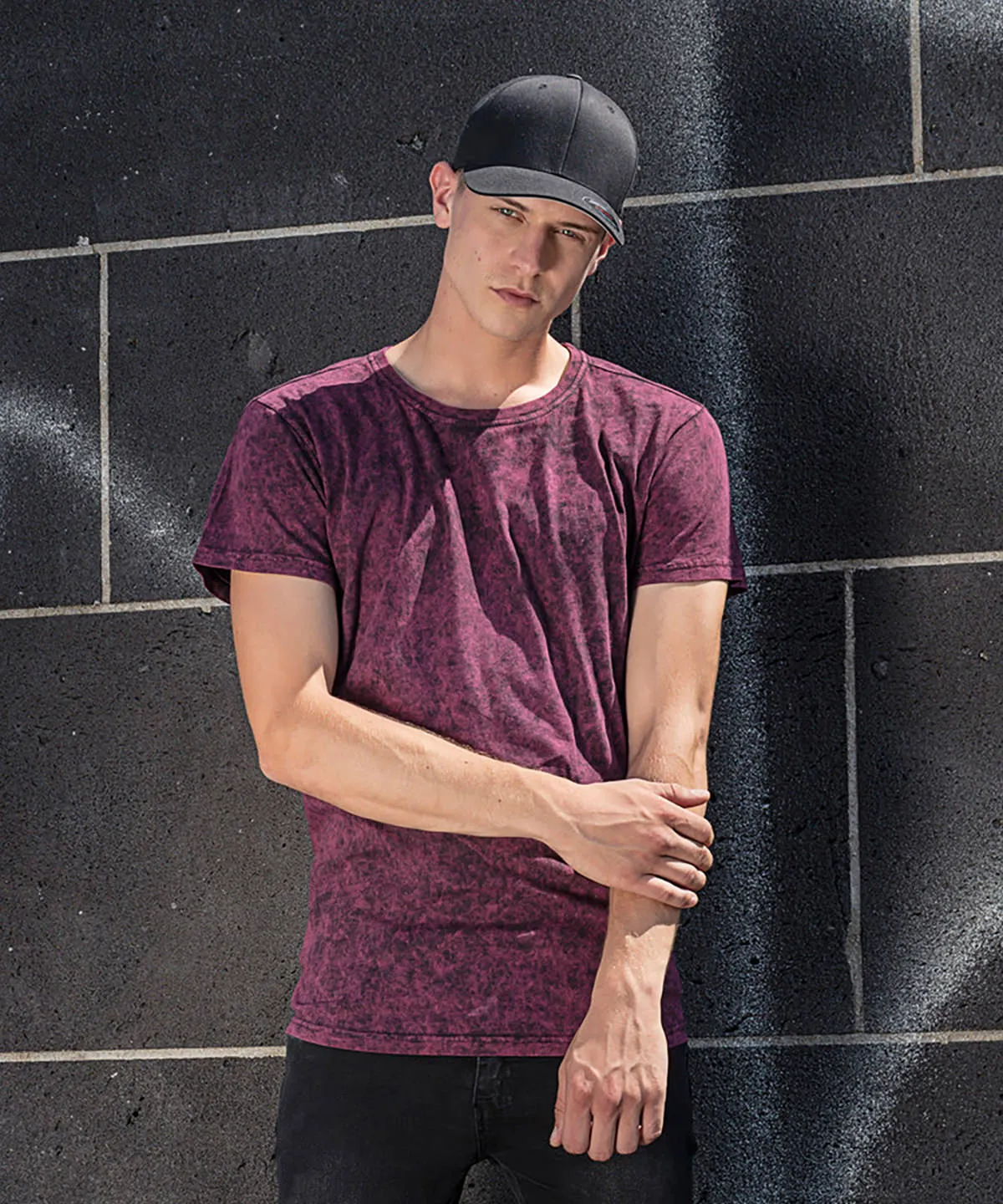 Grey/Black - Acid washed tee