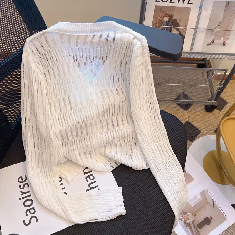 Ice Silk Sun Protection Knitted Cardigan