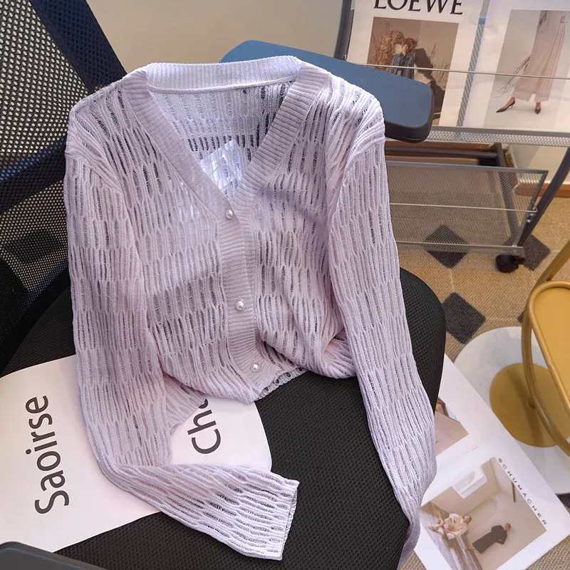 Ice Silk Sun Protection Knitted Cardigan