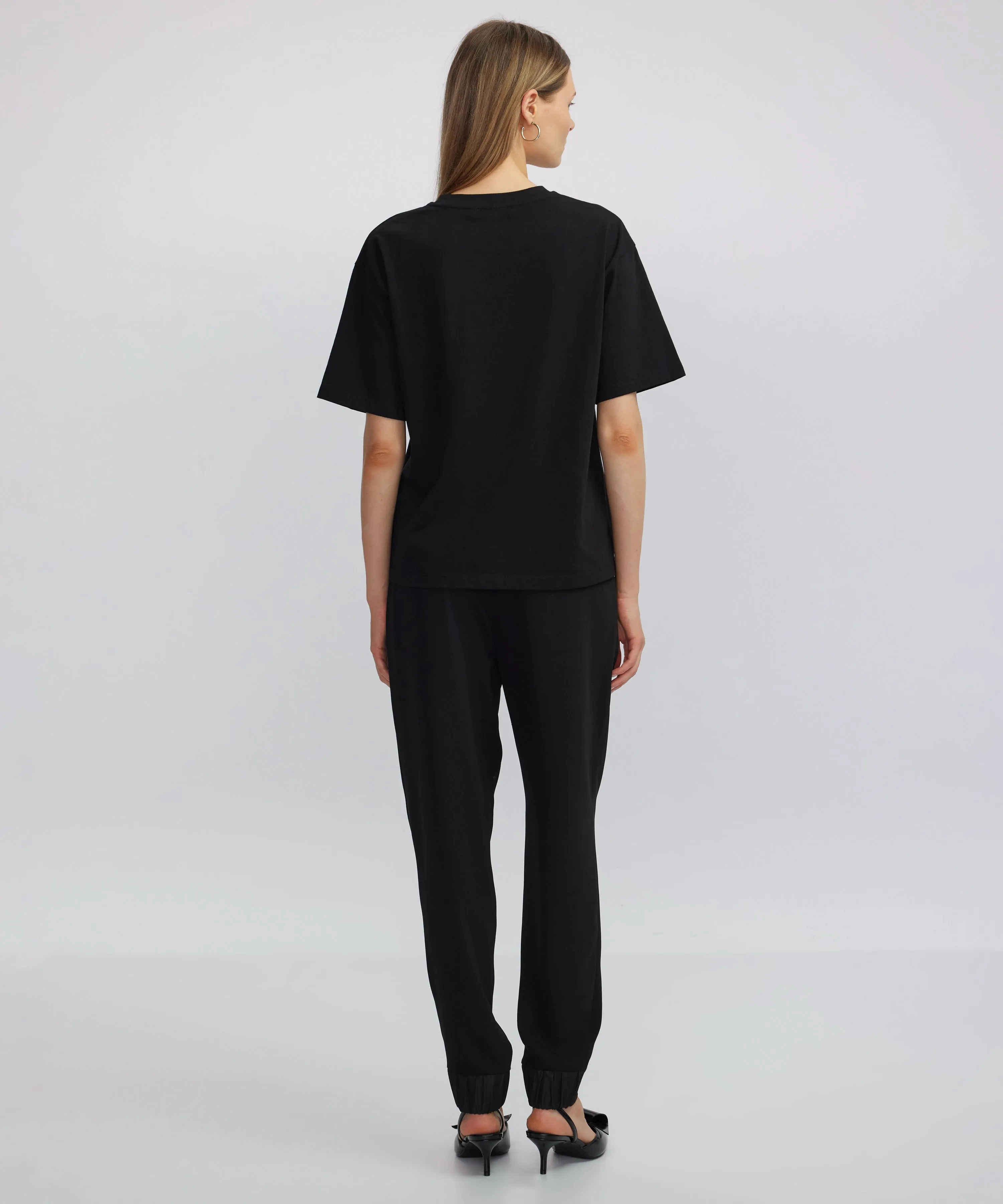 Ipekyol Printed And Embroidered T-Shirt Black