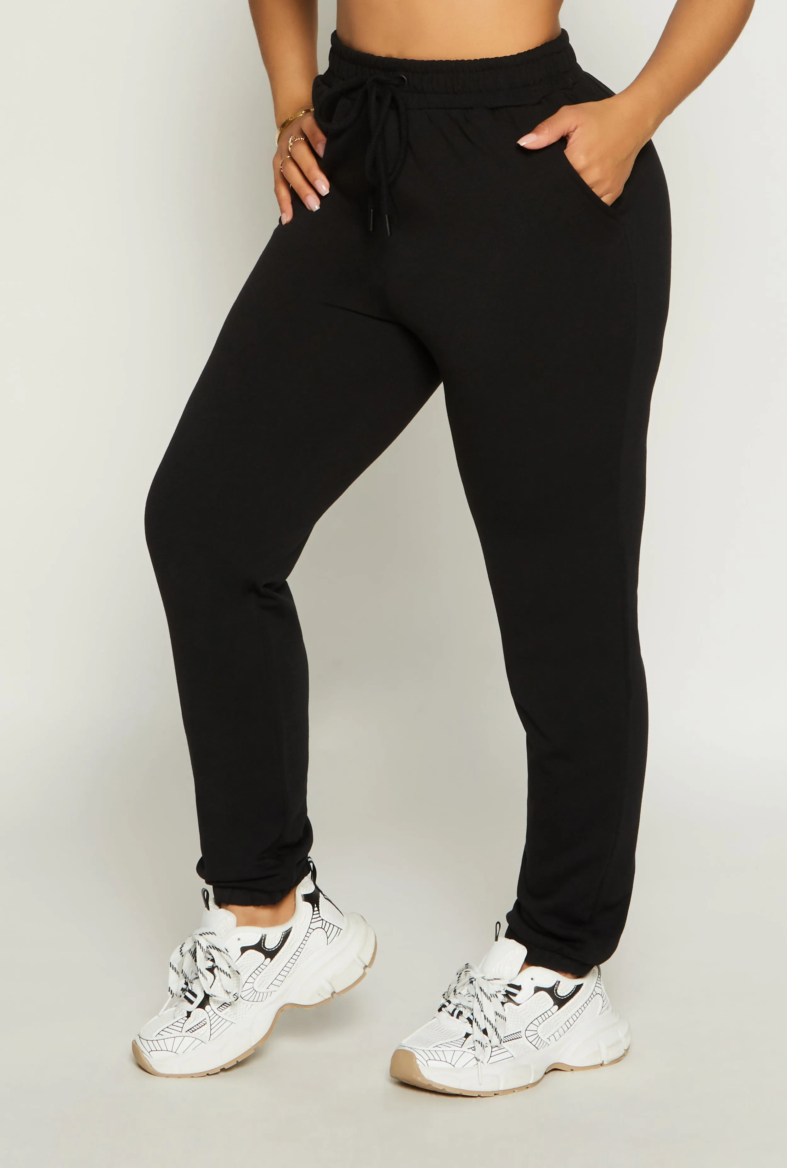 Iris Basic Fleece Drawstring Sweatpants