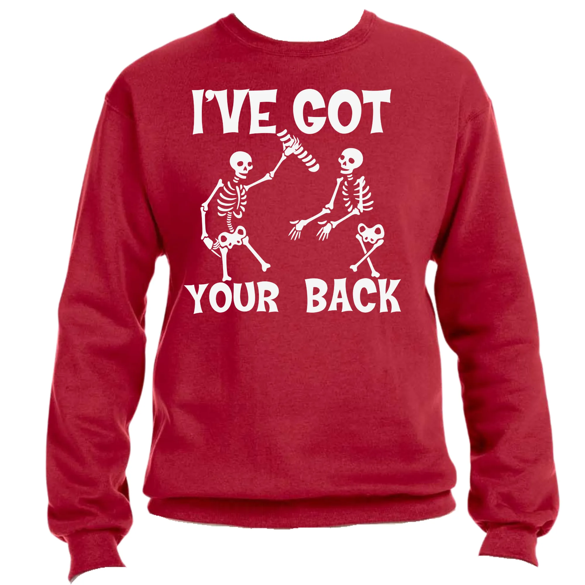 I've Got Your Back Skeleton Unisex Halloween Sweater – Cozy Fit, Fun & Spooky Graphic
