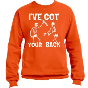 I've Got Your Back Skeleton Unisex Halloween Sweater – Cozy Fit, Fun & Spooky Graphic