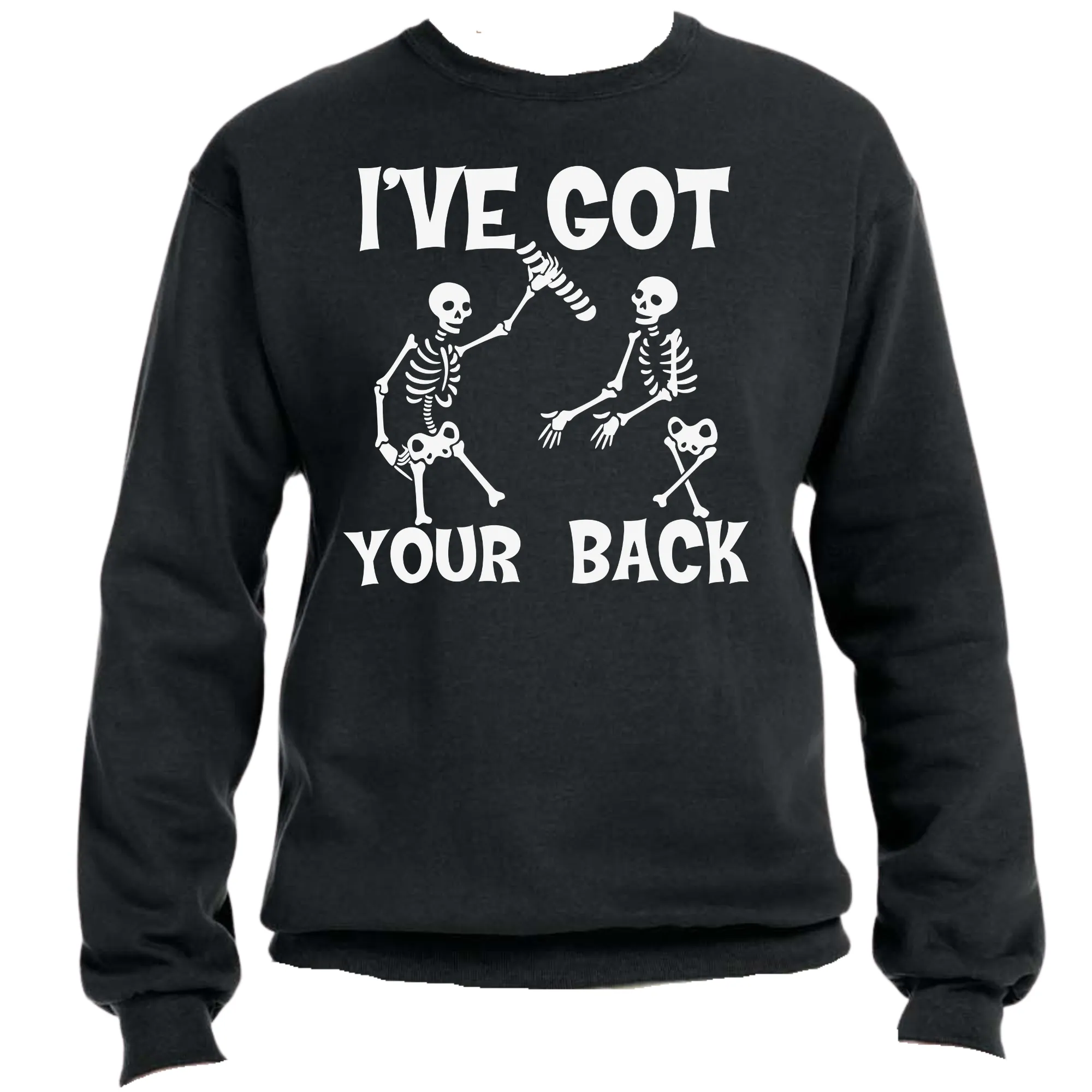 I've Got Your Back Skeleton Unisex Halloween Sweater – Cozy Fit, Fun & Spooky Graphic