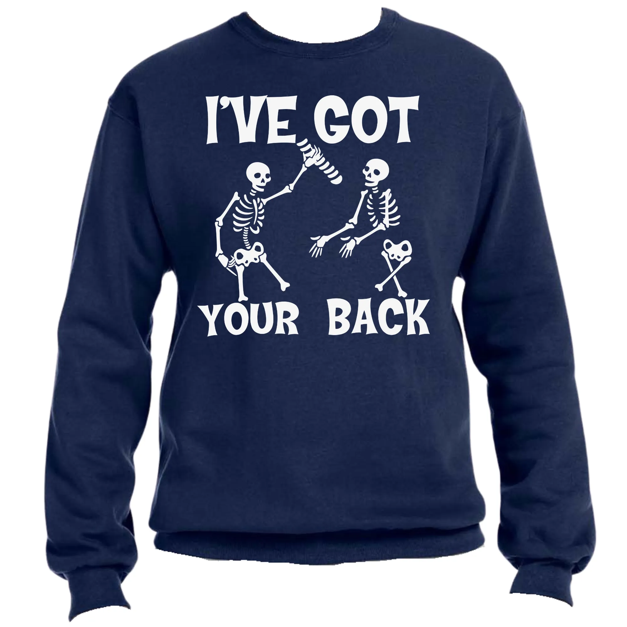 I've Got Your Back Skeleton Unisex Halloween Sweater – Cozy Fit, Fun & Spooky Graphic