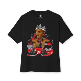 King Jordan with Bred 4 Oversized Tee