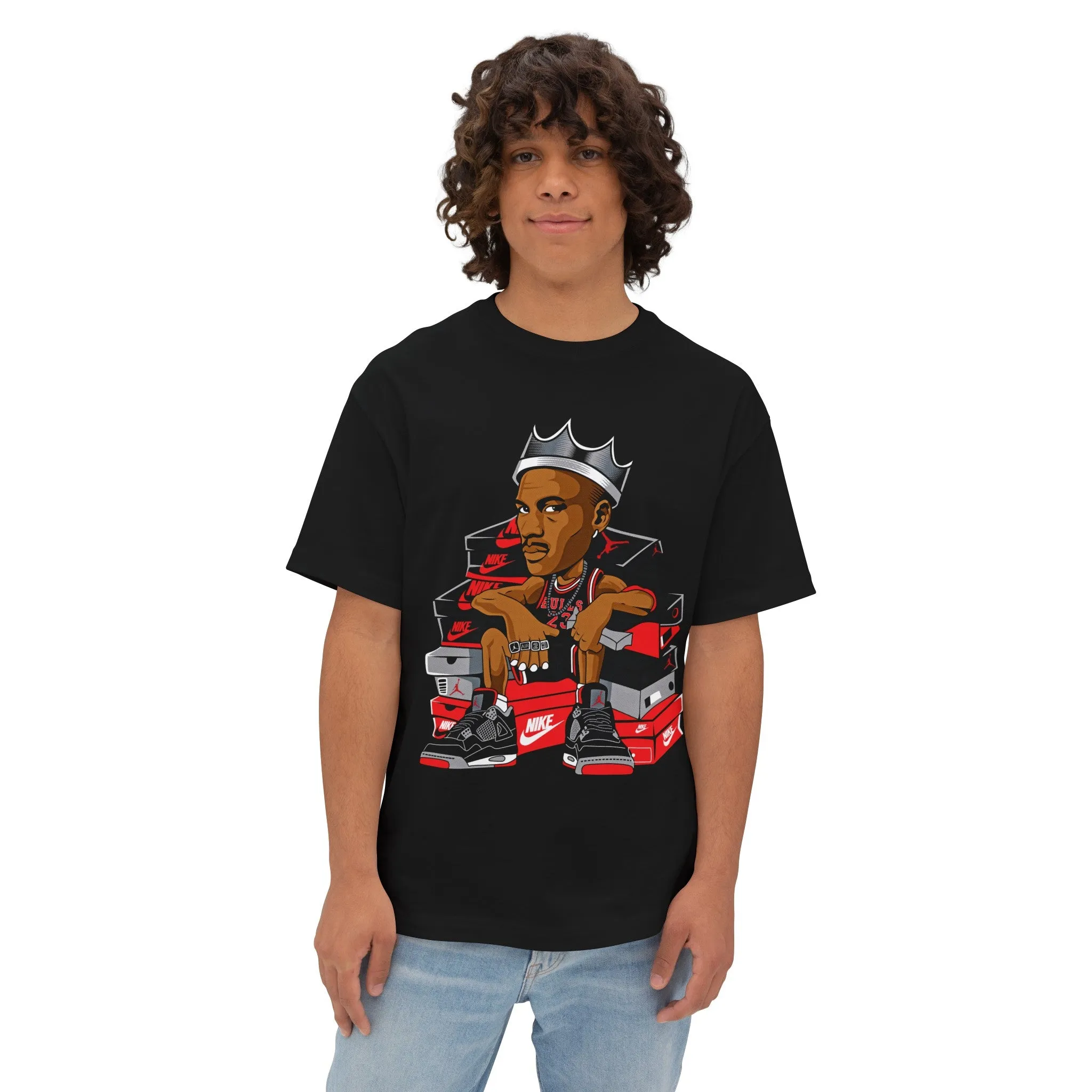 King Jordan with Bred 4 Oversized Tee