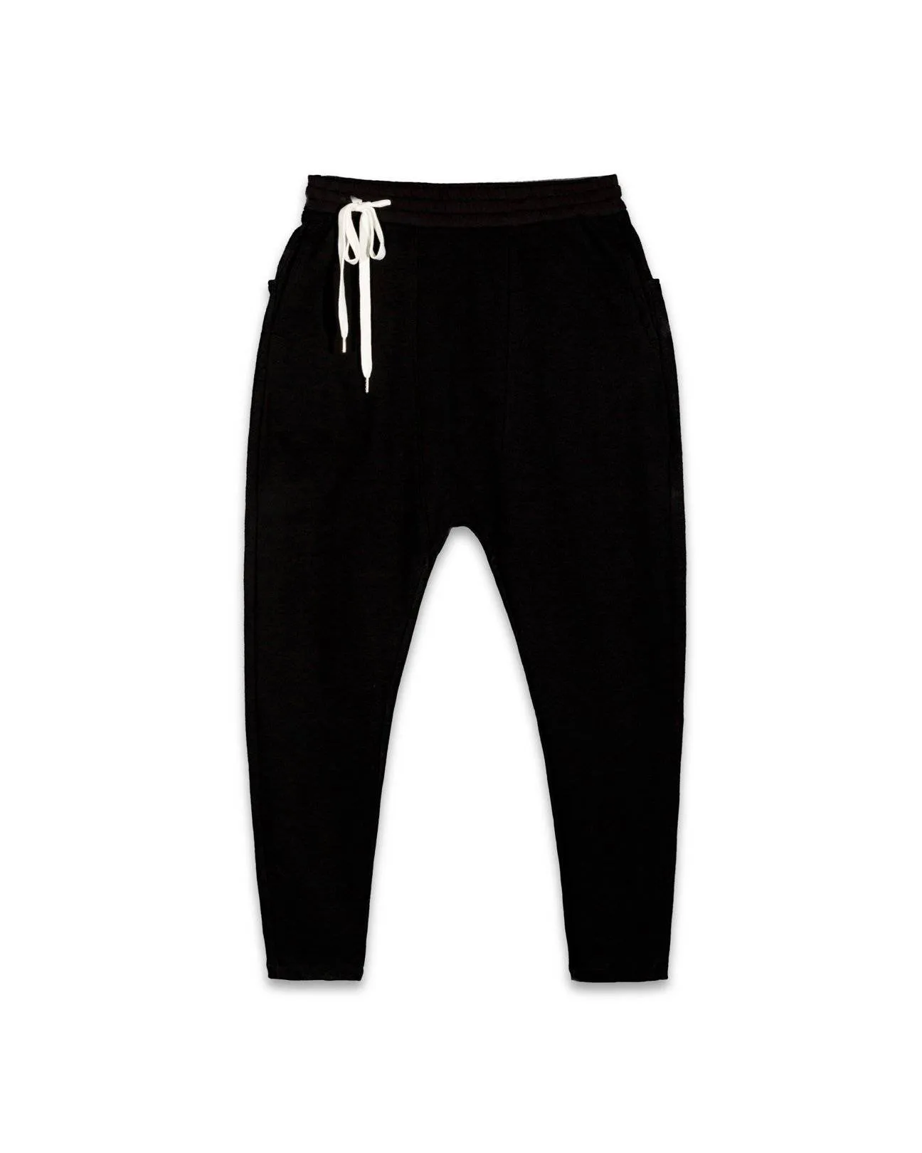 Konus Men's Drop Crotch Sweatpants in Black