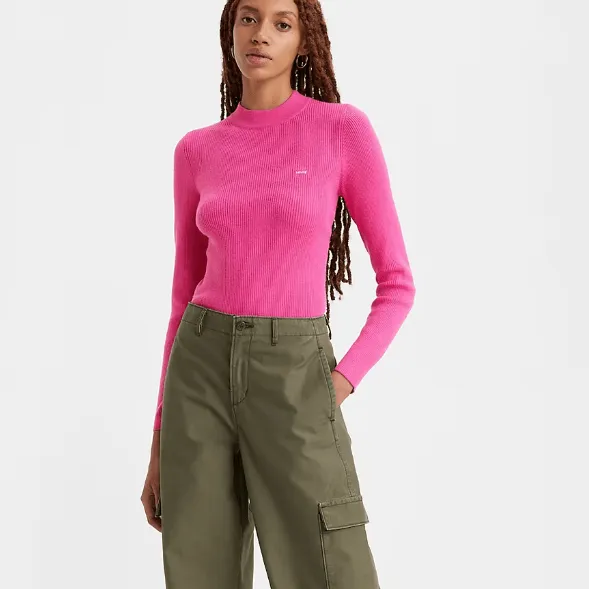 Levi's Crewneck RIB Sweater in Pink