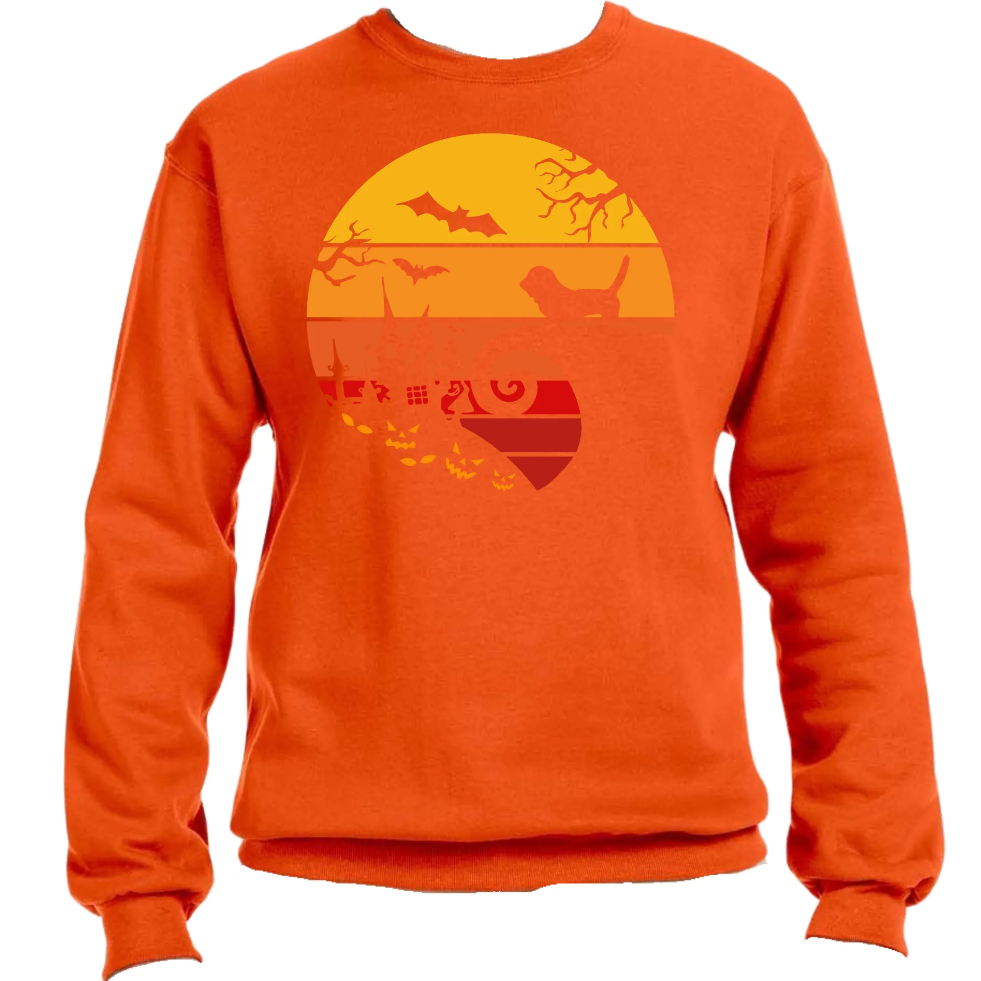 Lion Haunted House Unisex Halloween Sweater – Cozy Fit, Spooky & Fierce Vibes