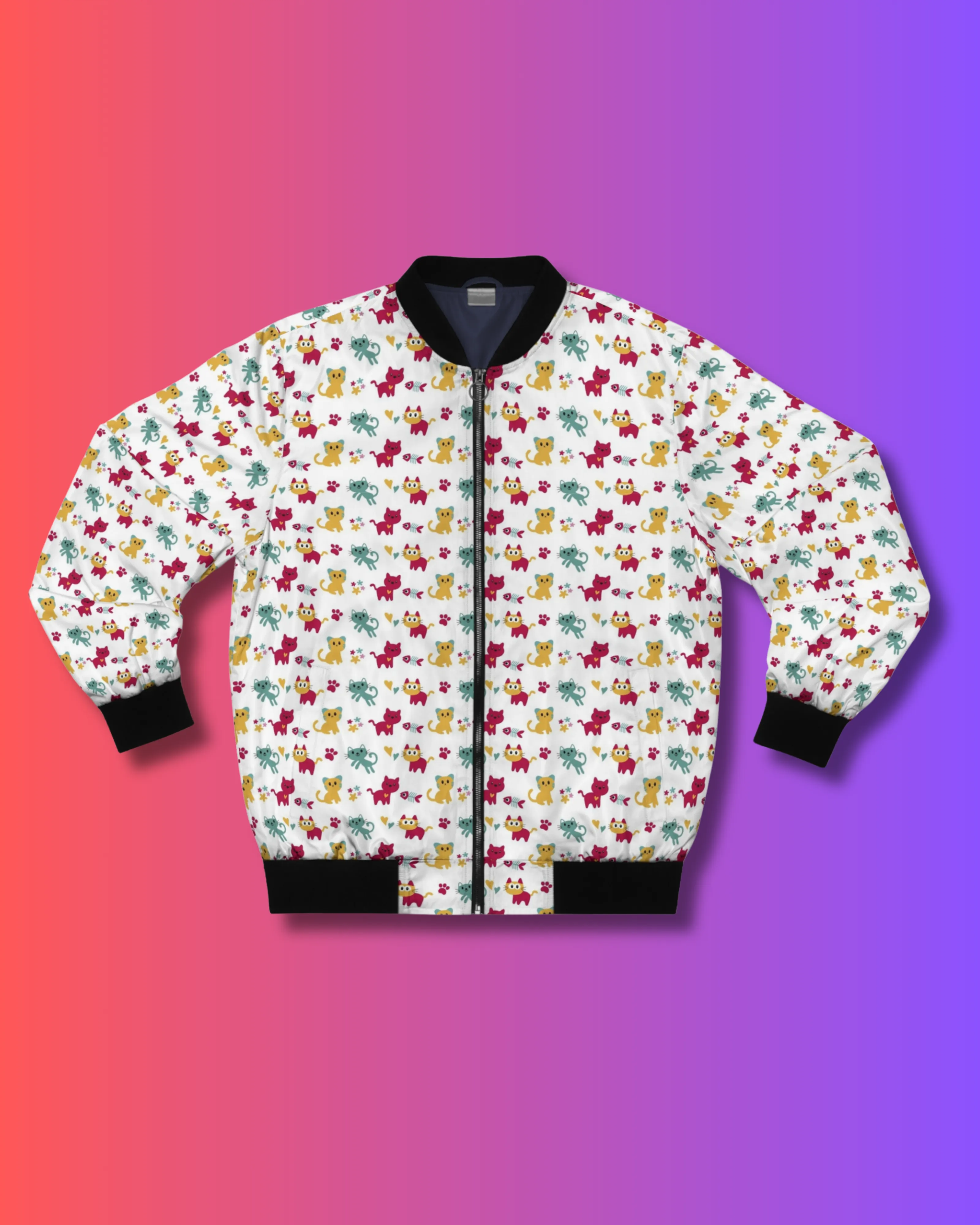 Little Cats - Kids Unisex Zipper Jacket