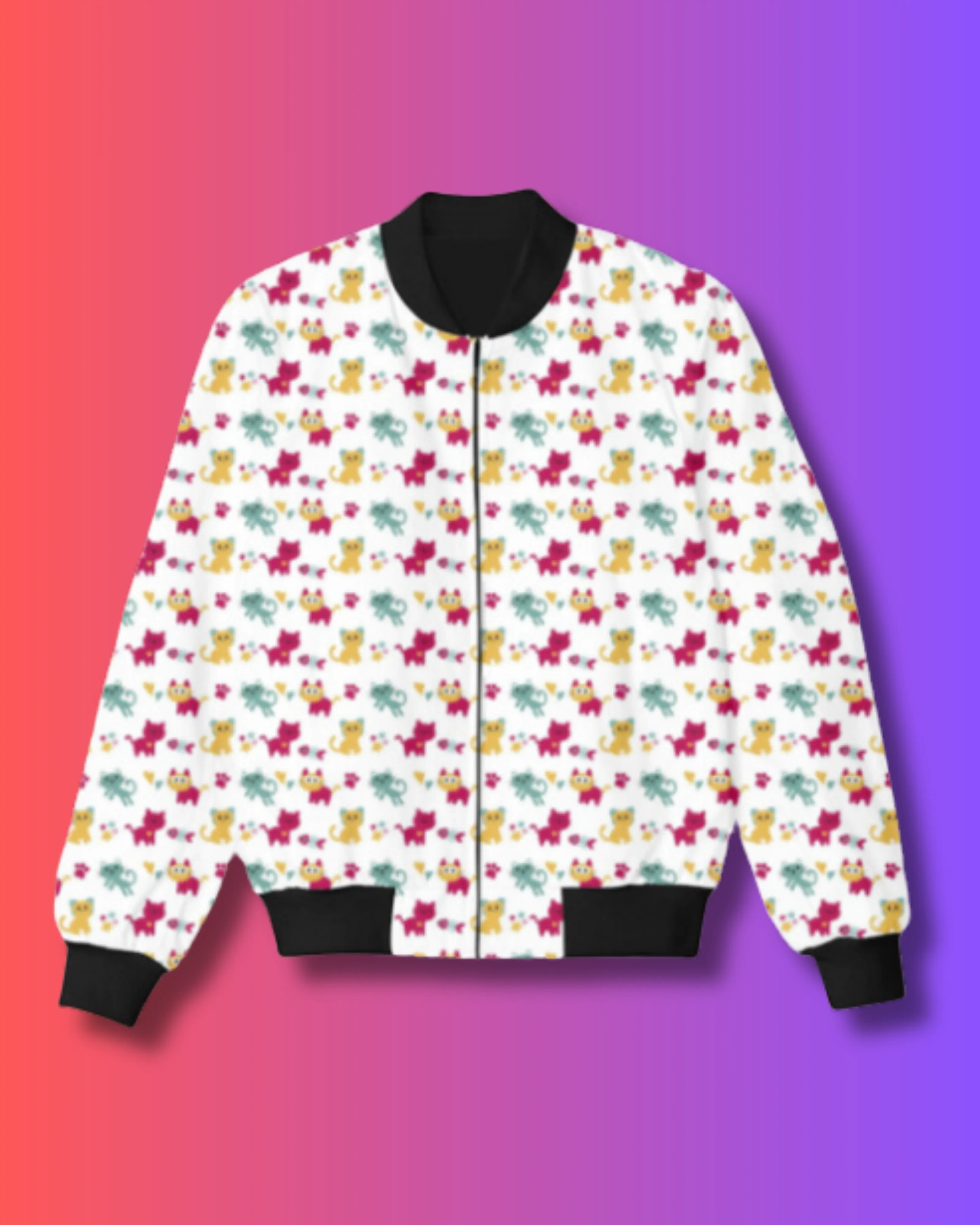 Little Cats - Kids Unisex Zipper Jacket