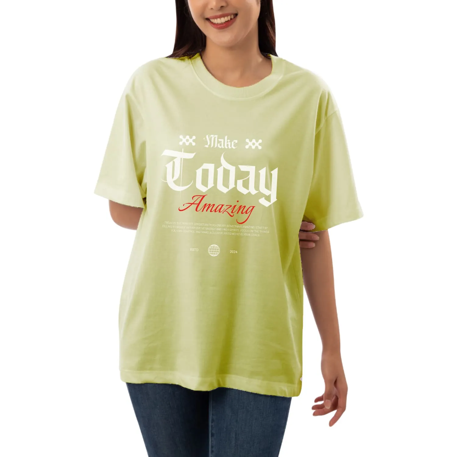 Make today amazing Womens Oversized T-shirt