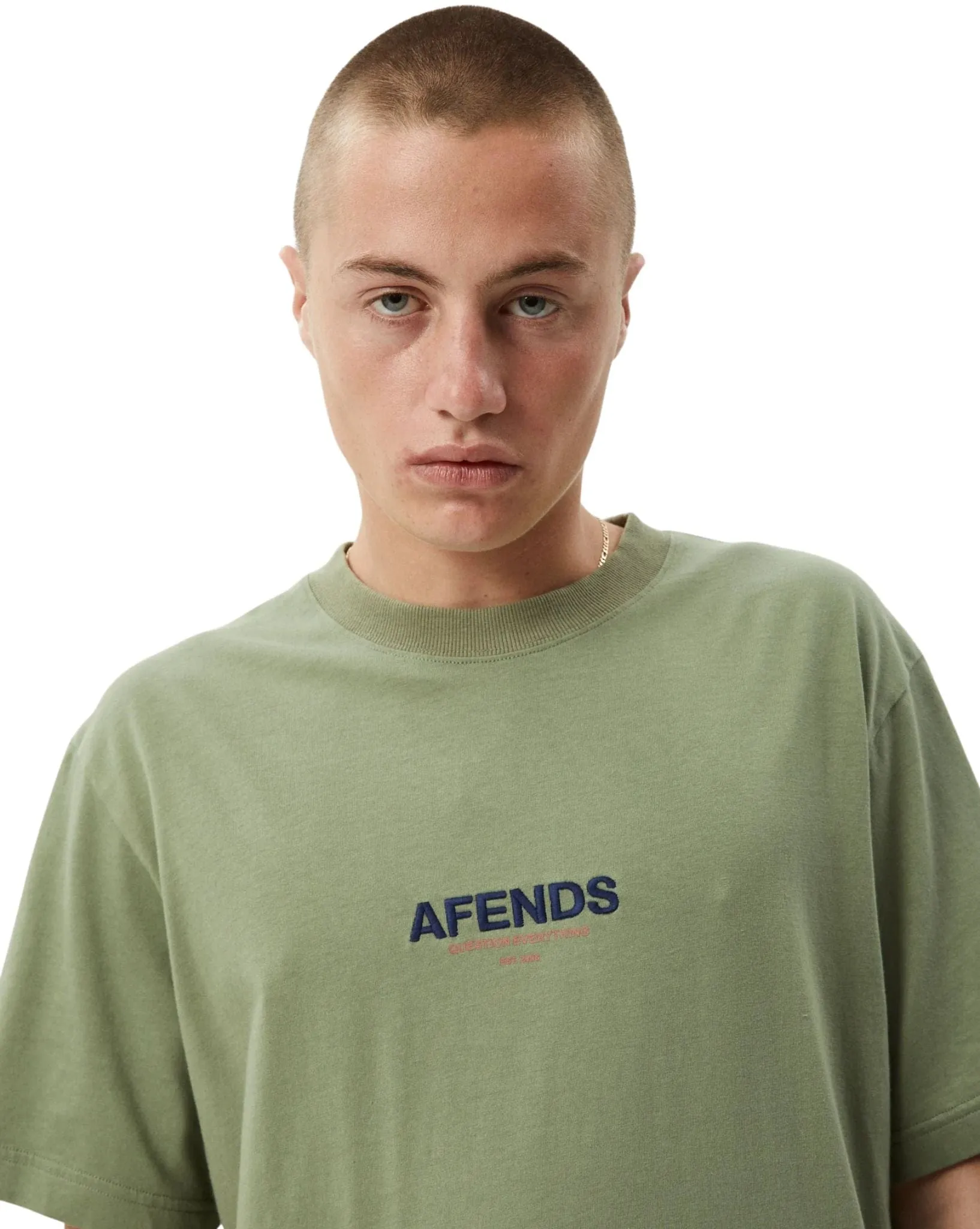 Mens Vinyl Retro Fit Tee - Oil Green