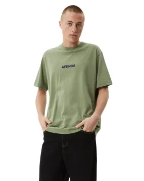 Mens Vinyl Retro Fit Tee - Oil Green