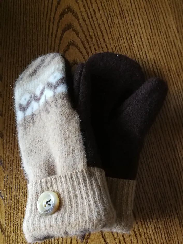 Mittens made from sweaters