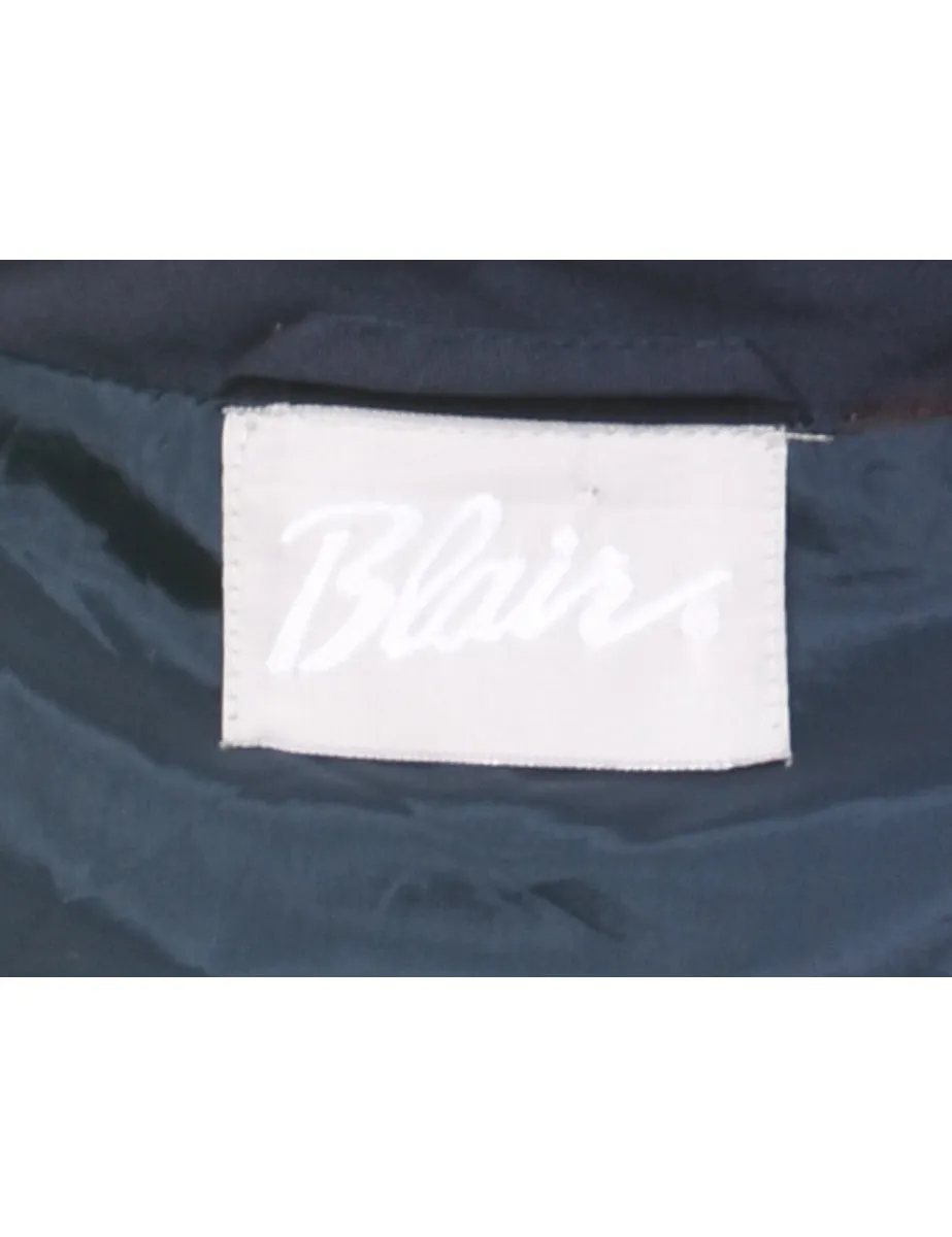 Navy & Pink Contrast Classic Jacket - L