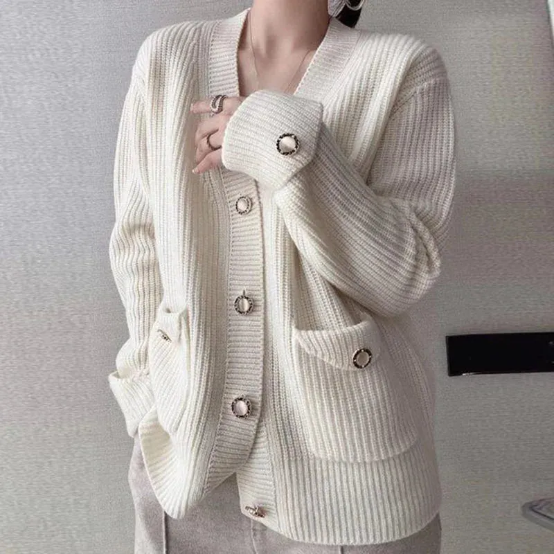 Oversized Women's Button Front Cardigan Sweaters - Ailime Designs
