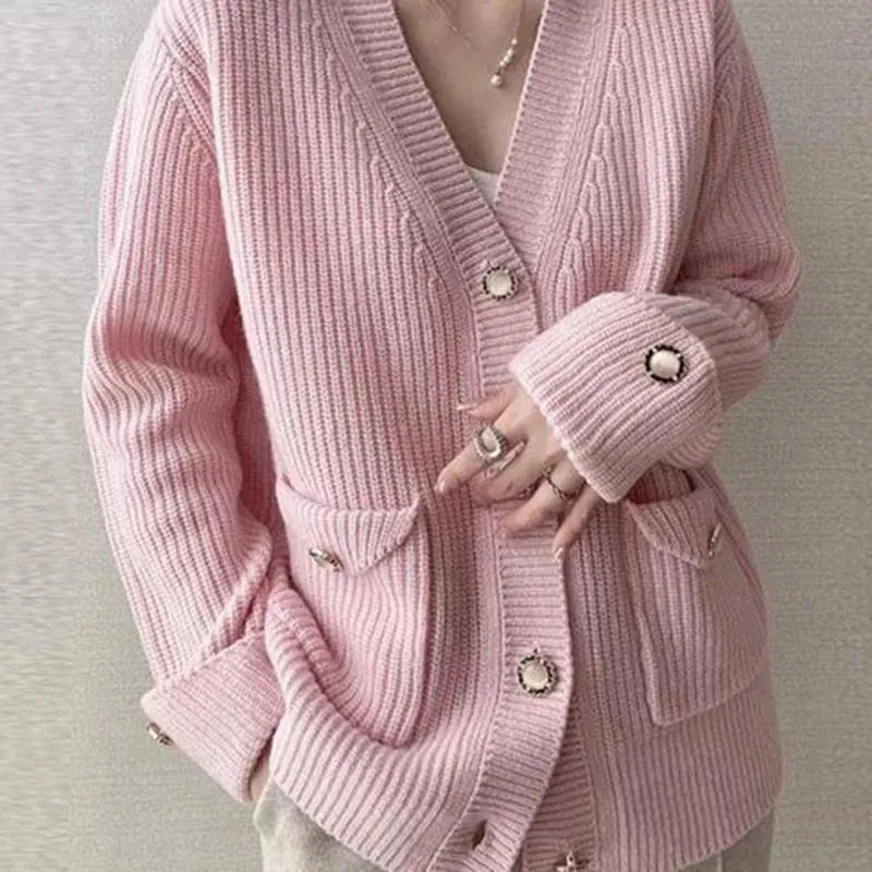 Oversized Women's Button Front Cardigan Sweaters - Ailime Designs