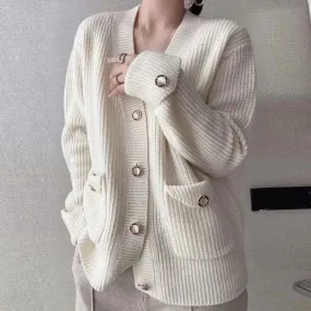 Oversized Women's Button Front Cardigan Sweaters - Ailime Designs