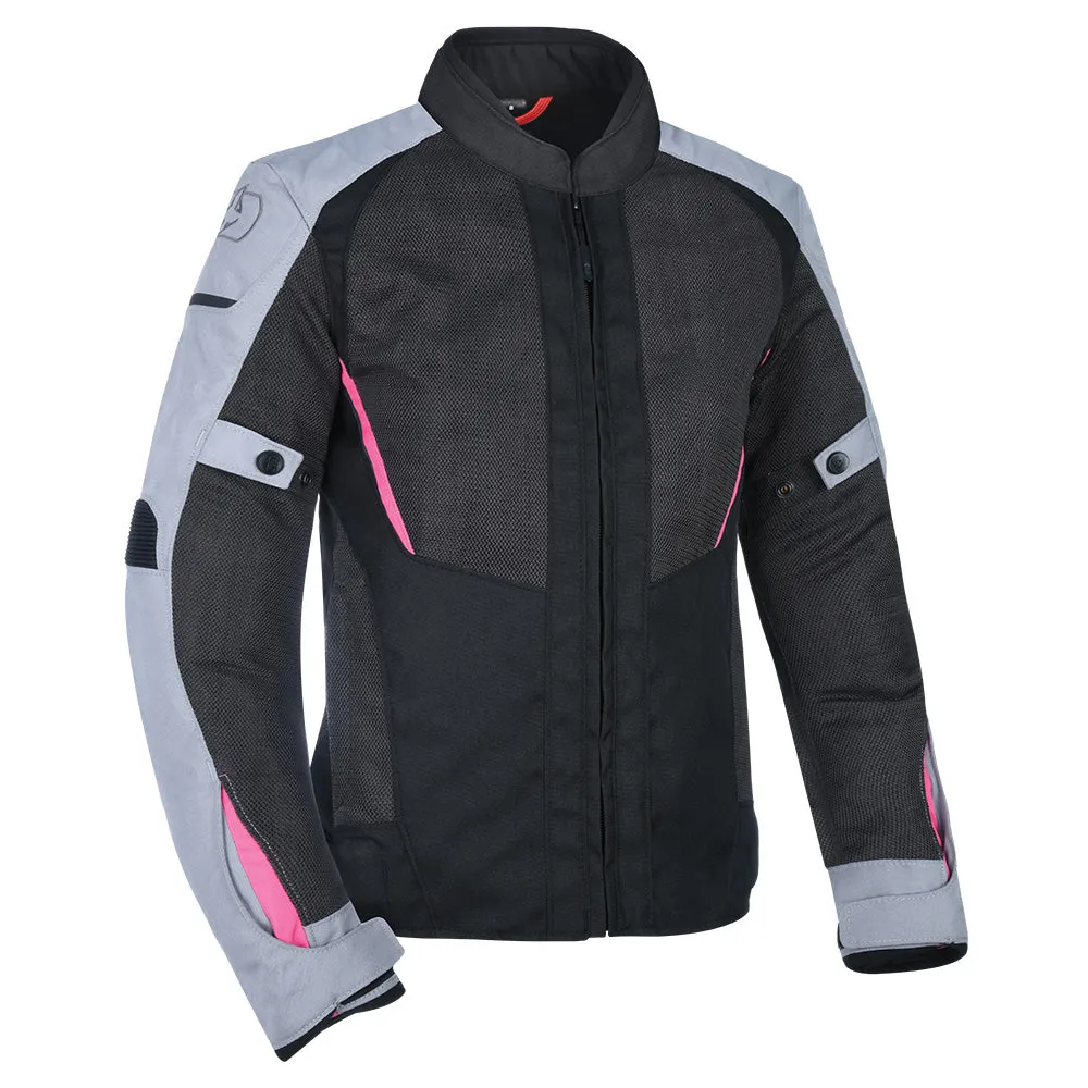 Oxford Iota 1.0 Air Women's Jacket Black Grey & Pink Stylish & Protective Riding Gear