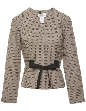 Patterned Casual Jacket - S