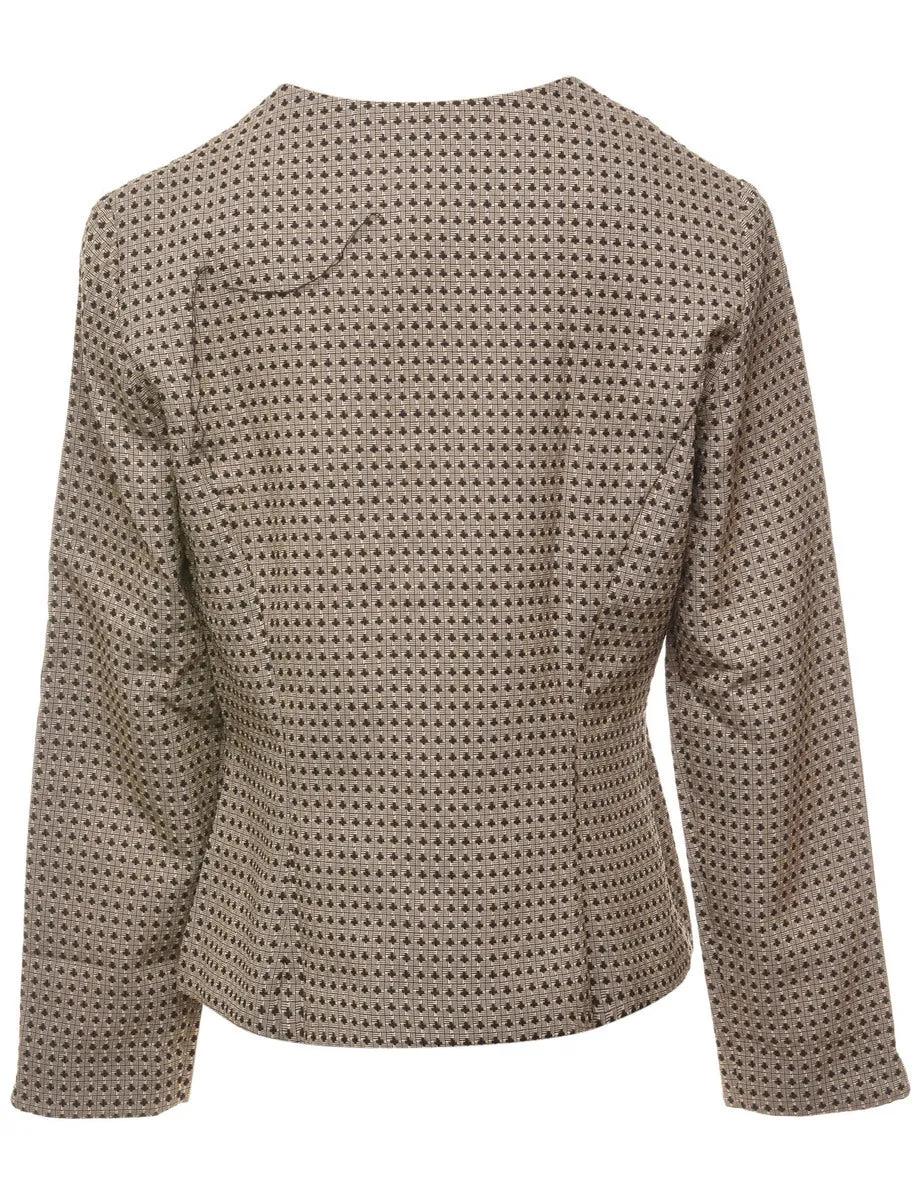 Patterned Casual Jacket - S