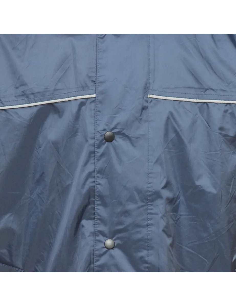 Popper Front Nylon Jacket - M
