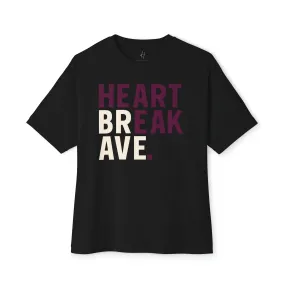 "BRAVE Hearts (Deep Purple)" Unisex Oversized Boxy Tee