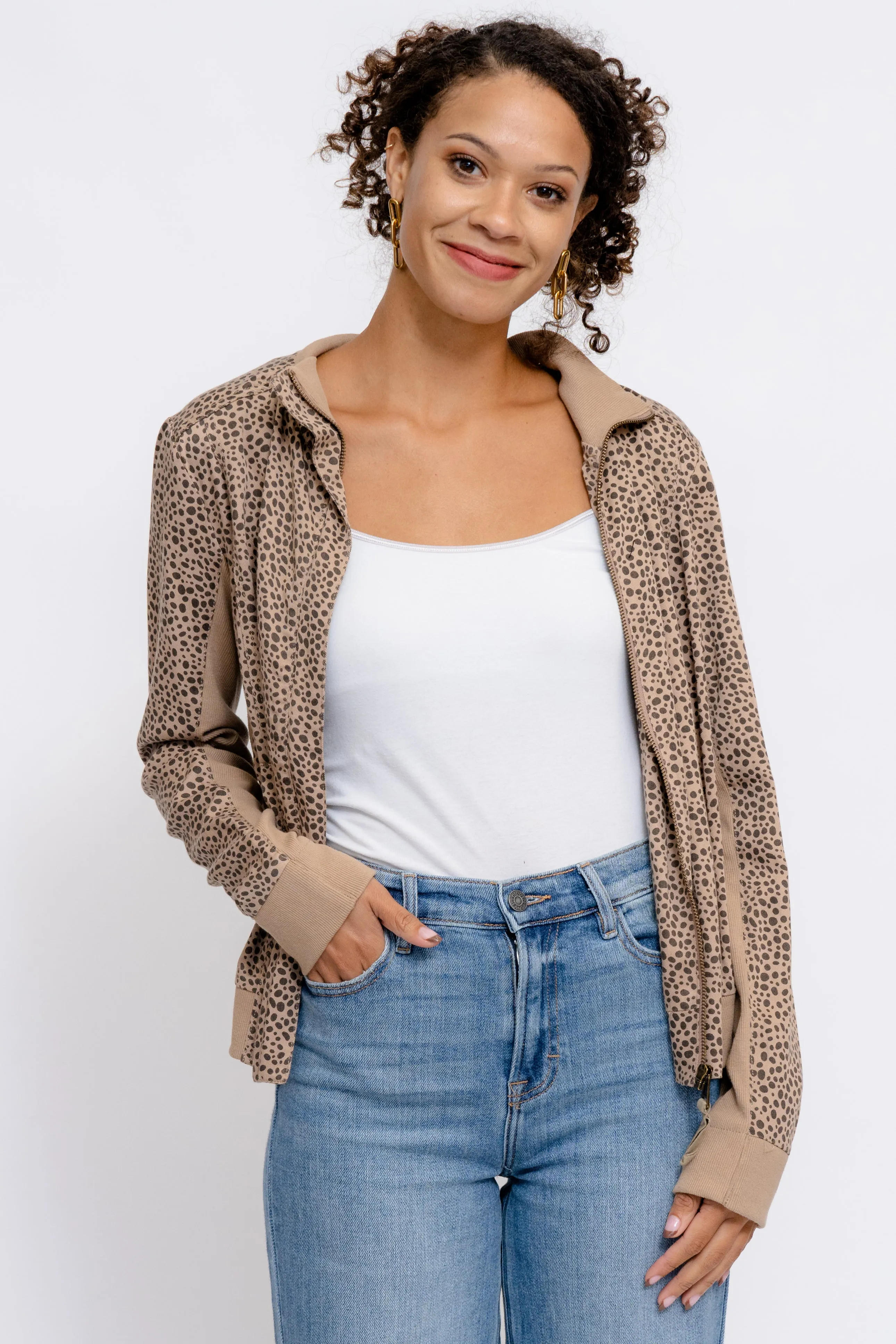 Sarah Jane Leopard Print Tencel Jacket