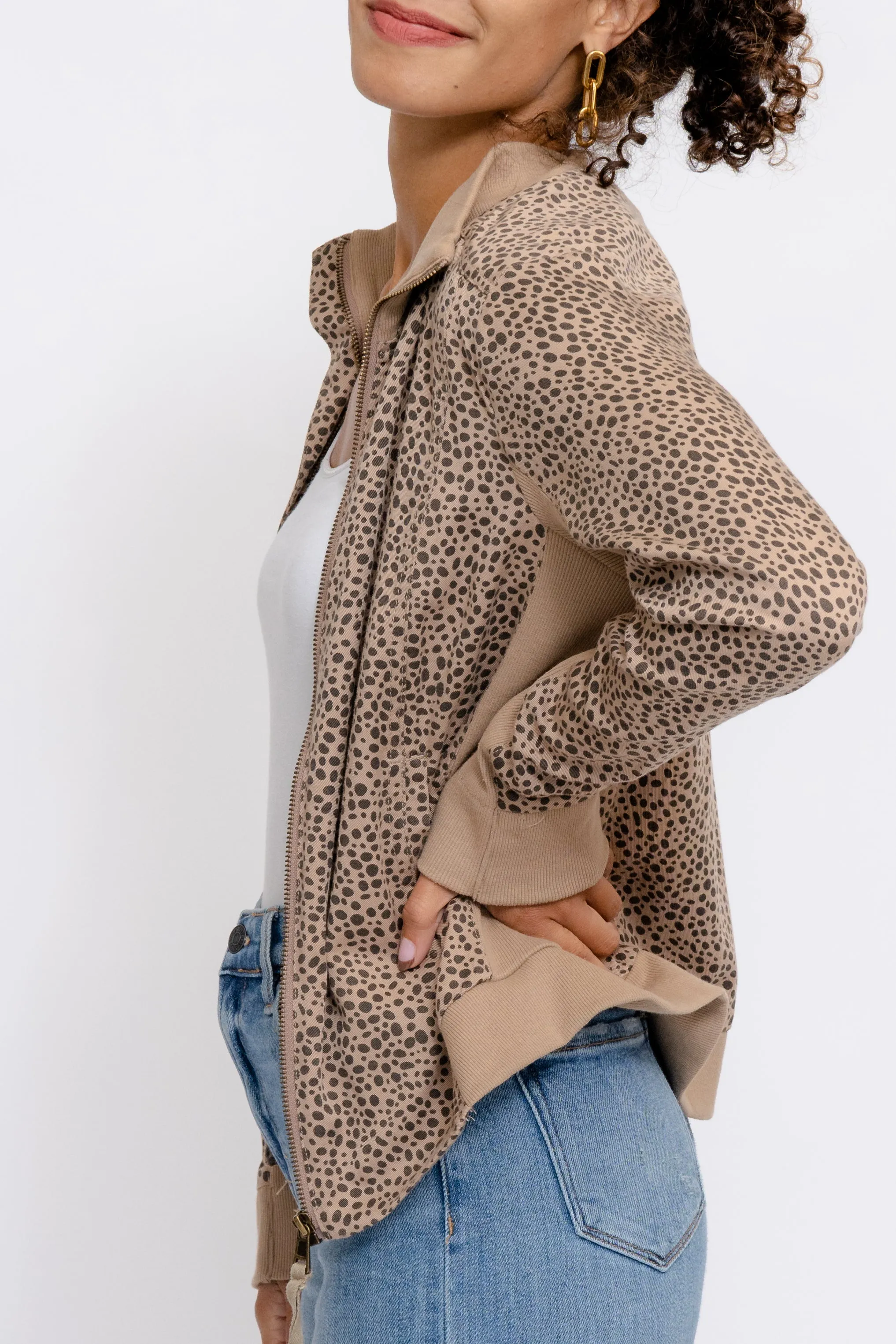 Sarah Jane Leopard Print Tencel Jacket