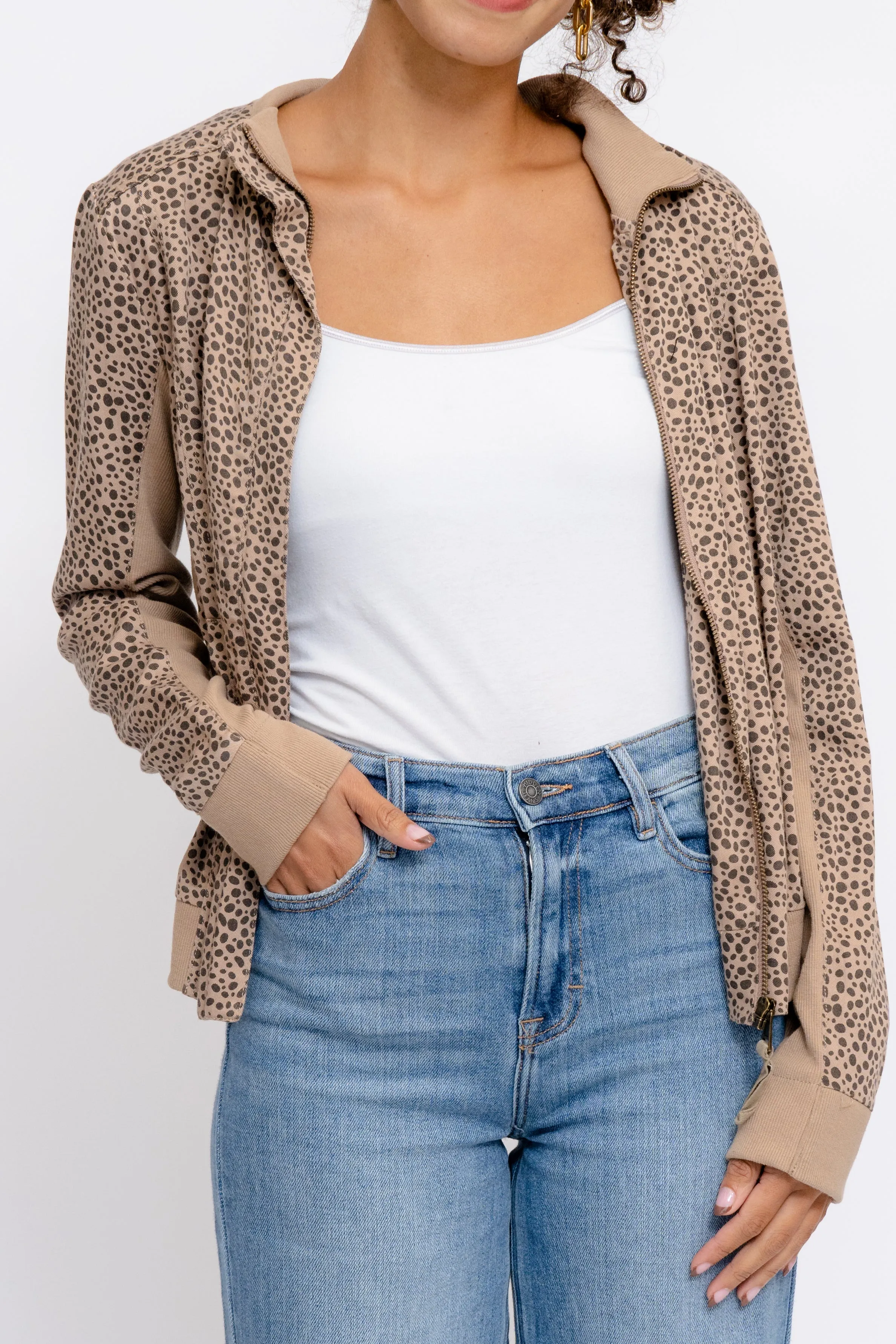 Sarah Jane Leopard Print Tencel Jacket