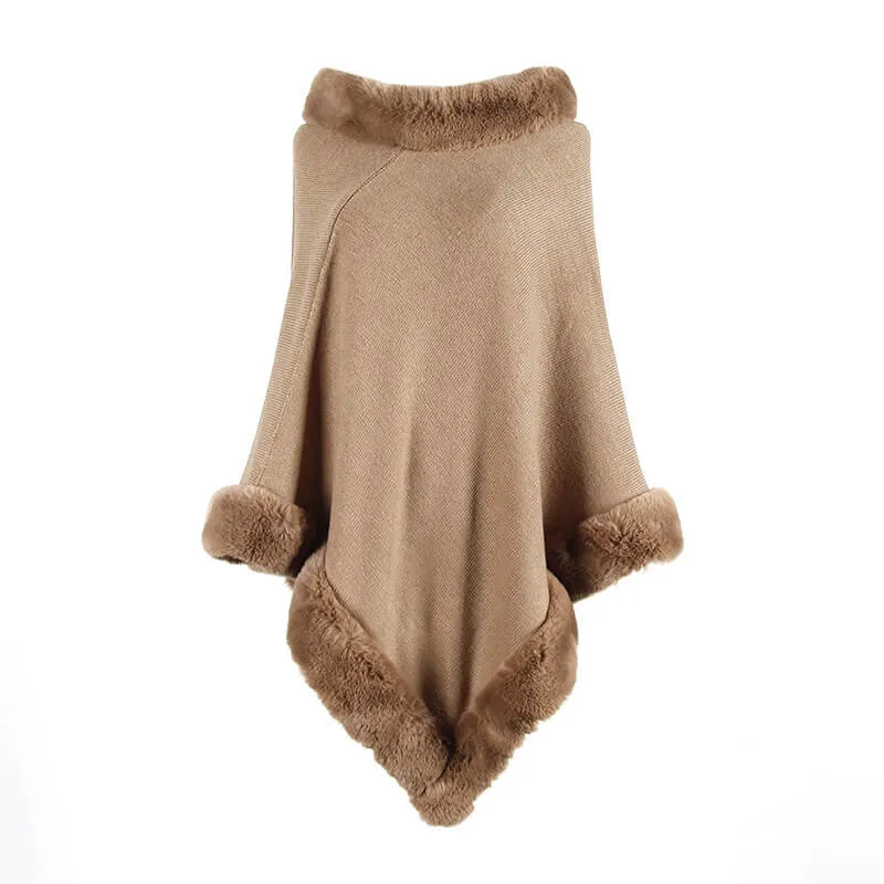 Shawl Pure Color Long Sleeve Sweater