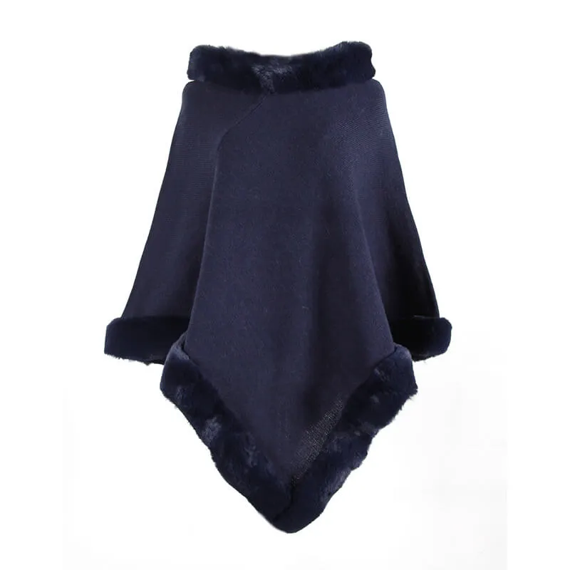 Shawl Pure Color Long Sleeve Sweater