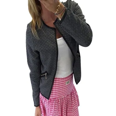 Solid Color Pocket Zipper Casual Jacket Coat 3 Colors Sizes S-4XL