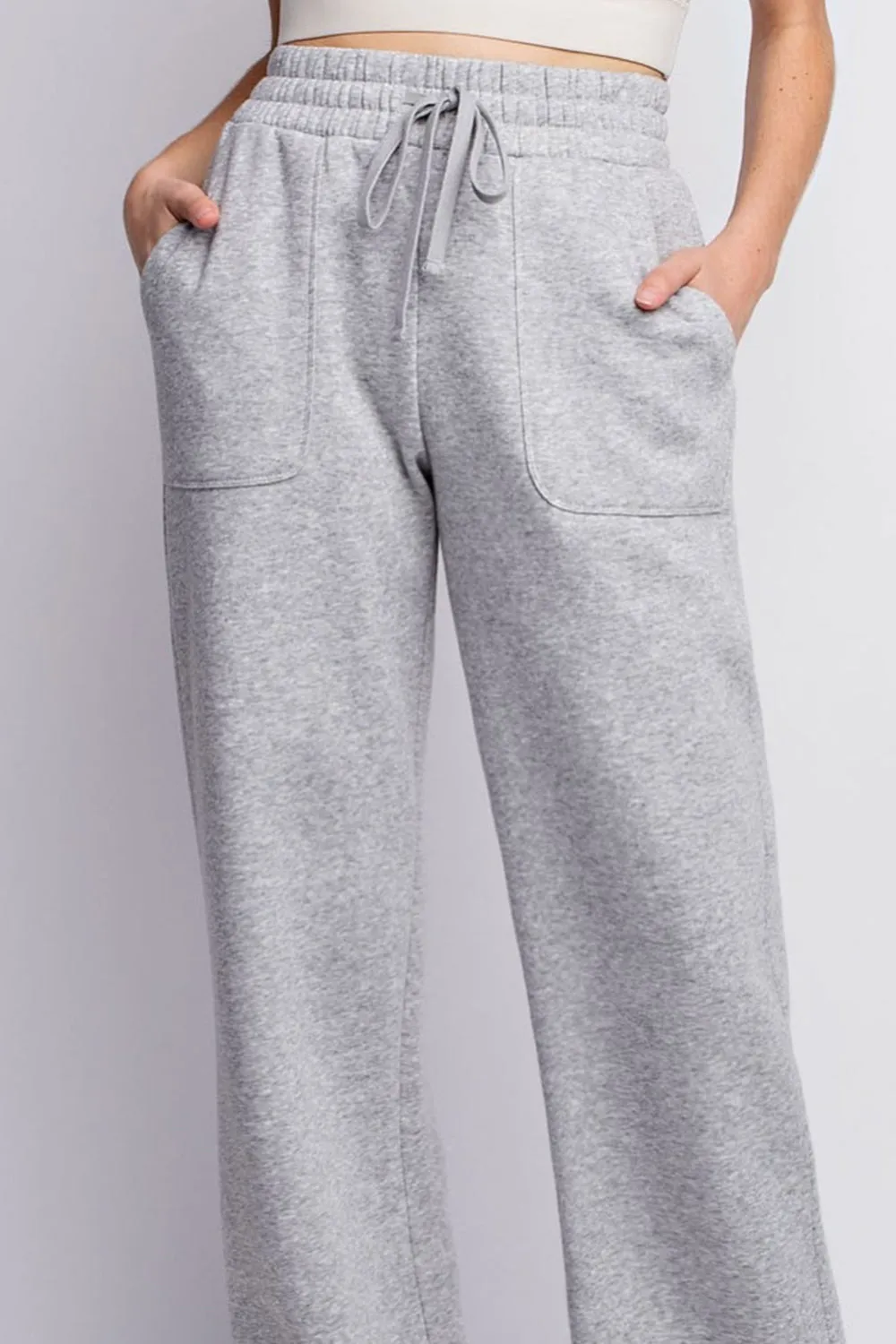 Straight Leg Slit Sweatpants