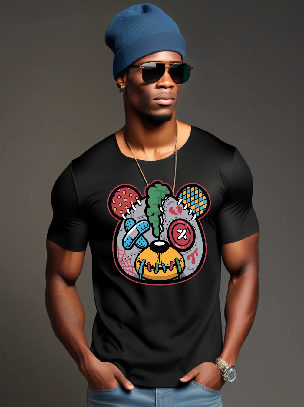 Teddy Grey Wine Blue T-Shirts | Grooveman Music