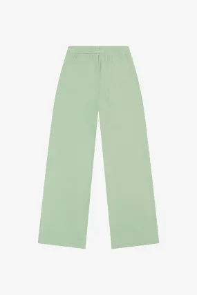 TEN French Terry Wide Leg Pant in Pistachio