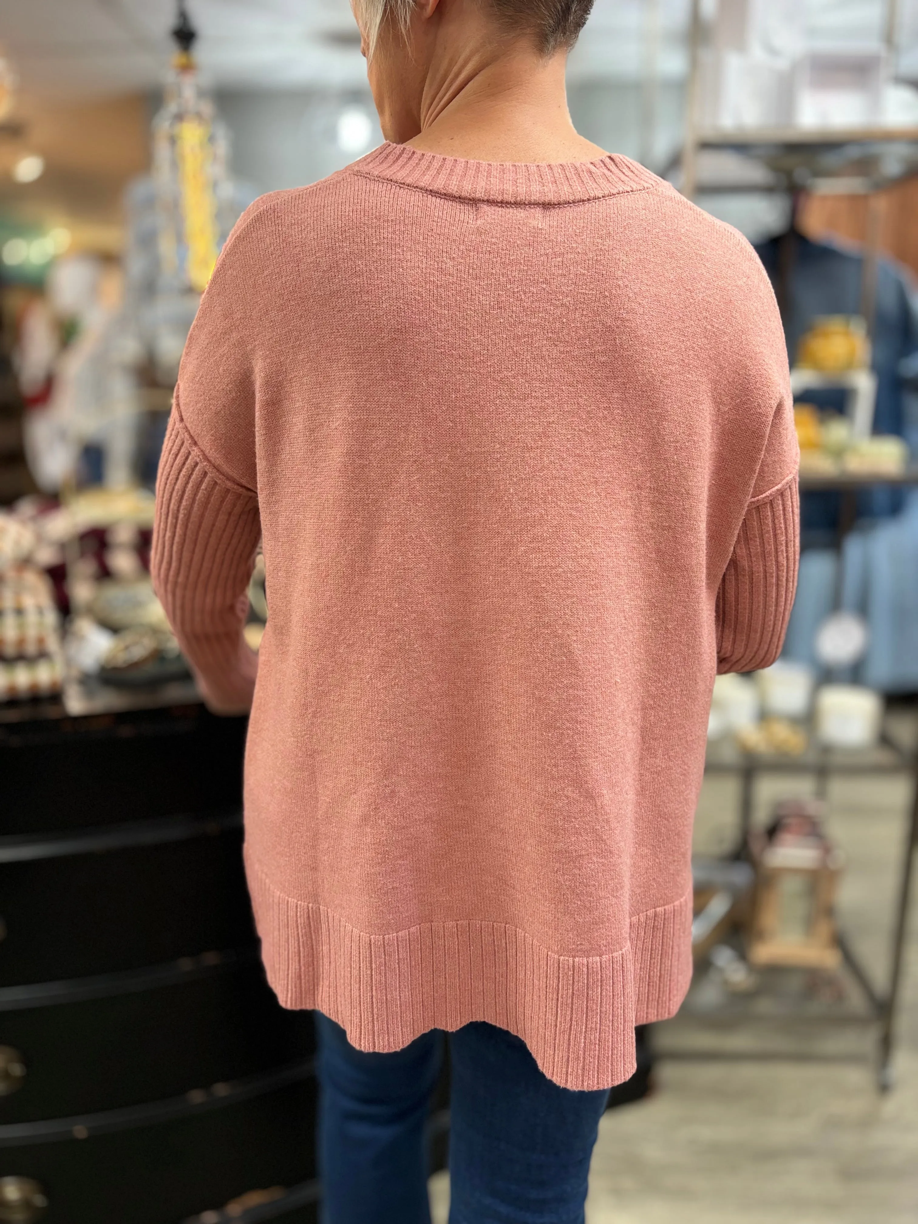 The Haven V-Neck Oversized Sweater