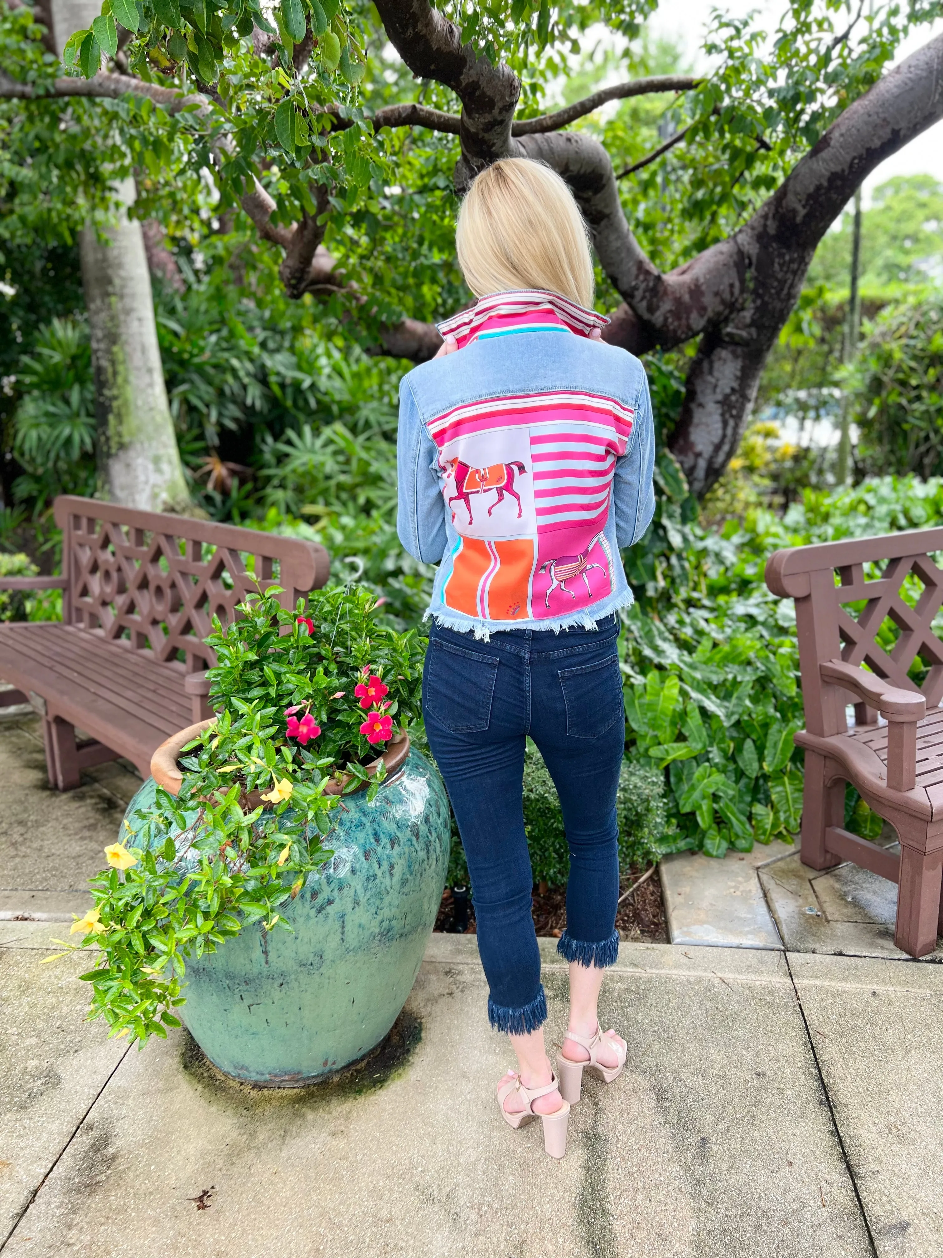 The Light Denim Jacket / Pink Horse