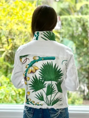 The White Denim Jacket / Orchid Palm