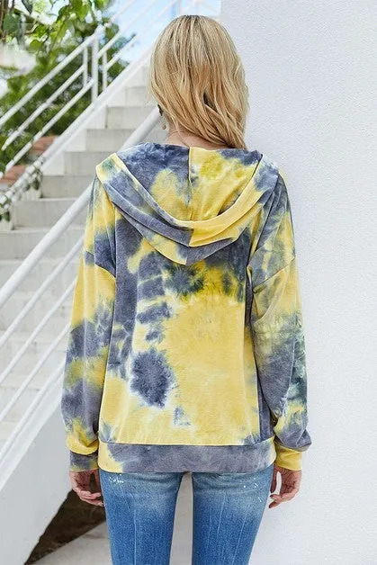 Tie Dye Zip Up Hoodie