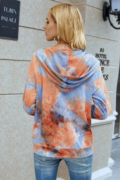 Tie Dye Zip Up Hoodie