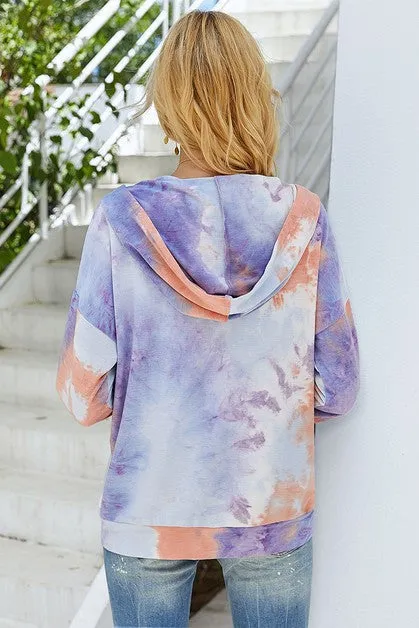 Tie Dye Zip Up Hoodie