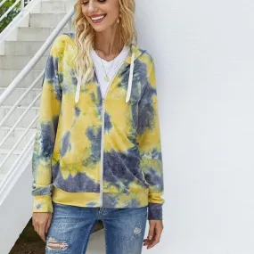 Tie Dye Zip Up Hoodie