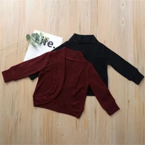 Toddler Girls Cardigan Solid Long Sleeve Sweaters Girls Clothes Wholesale