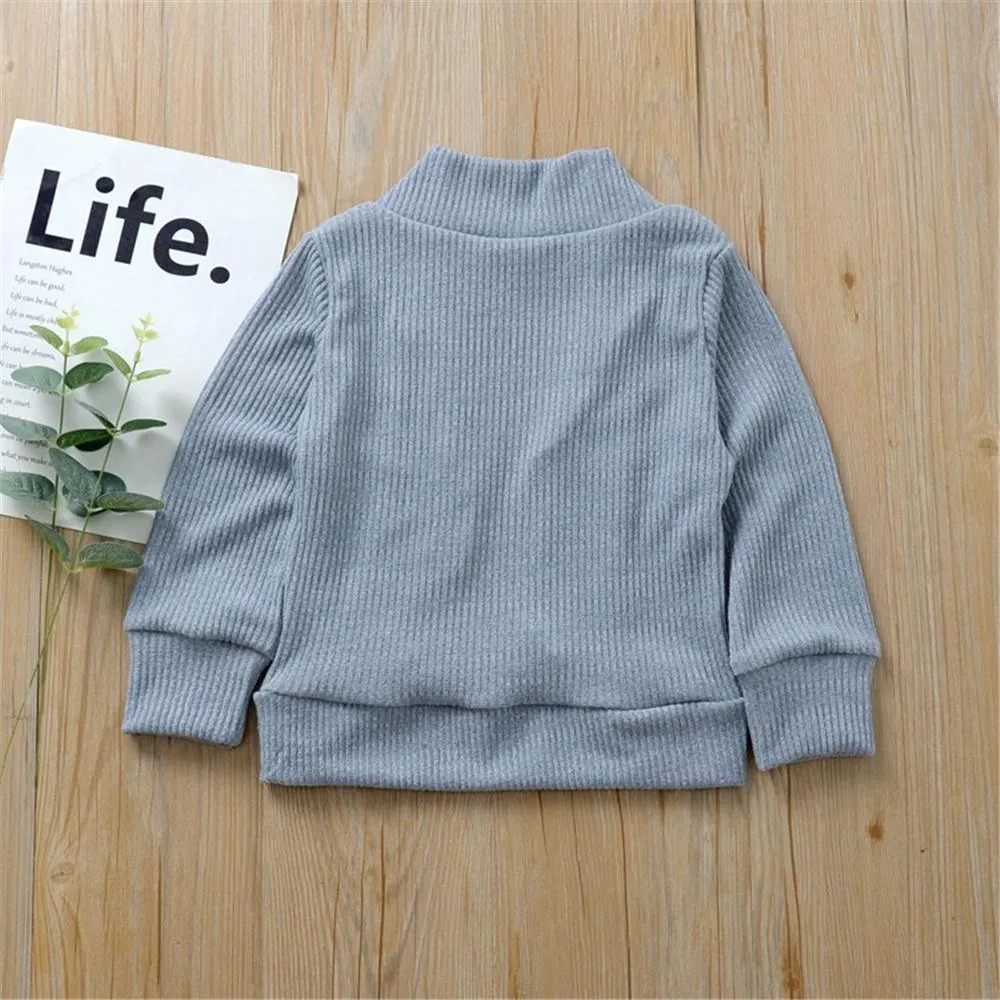 Toddler Girls Cardigan Solid Long Sleeve Sweaters Girls Clothes Wholesale