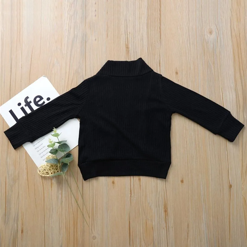 Toddler Girls Cardigan Solid Long Sleeve Sweaters Girls Clothes Wholesale