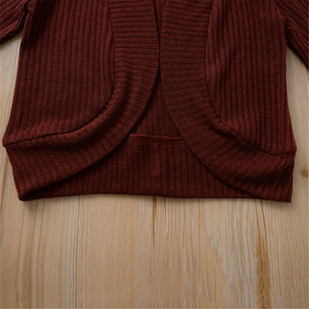 Toddler Girls Cardigan Solid Long Sleeve Sweaters Girls Clothes Wholesale