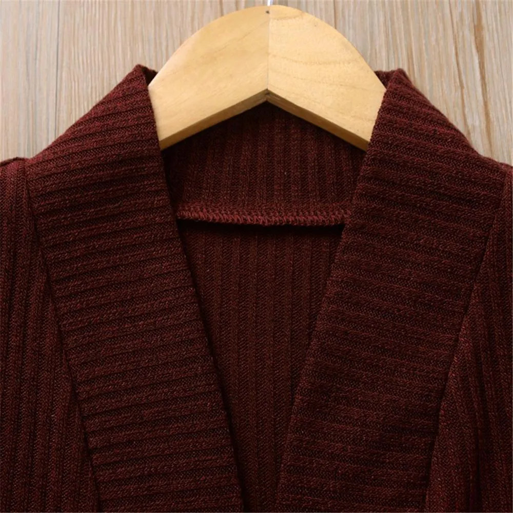 Toddler Girls Cardigan Solid Long Sleeve Sweaters Girls Clothes Wholesale